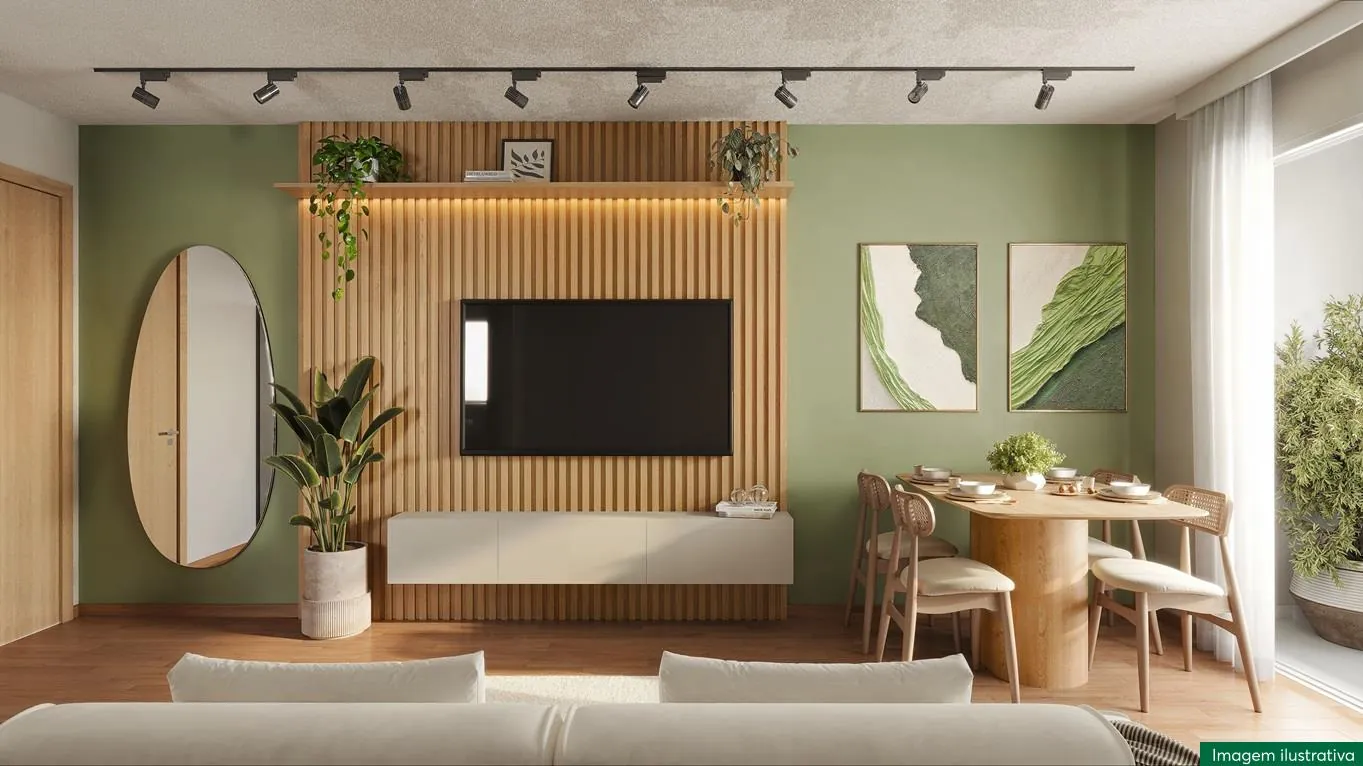 Sala de estar decorada