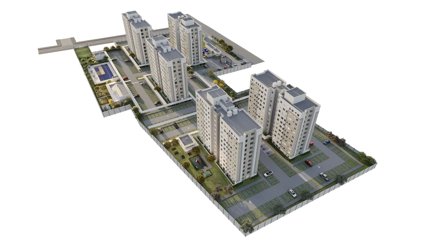 Maquete eletrônica do conjunto