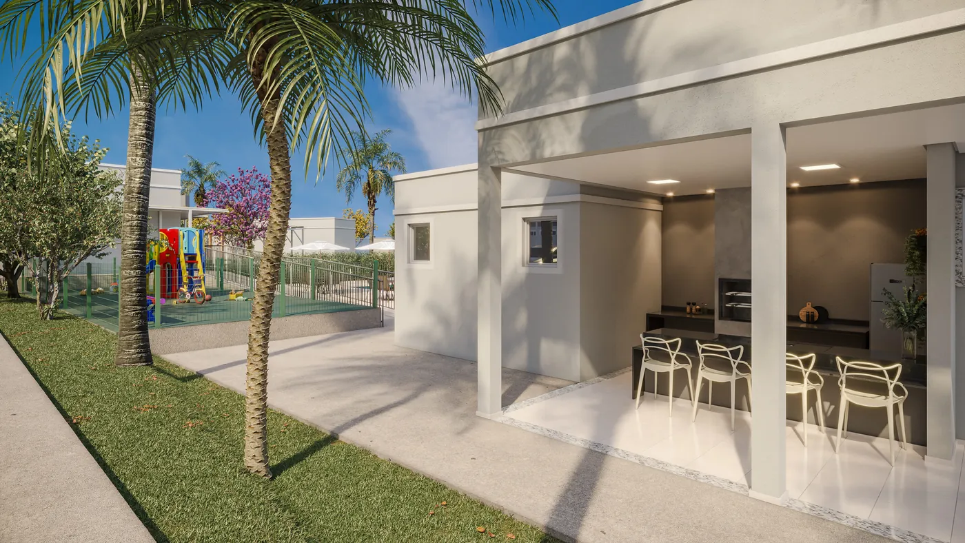 Espaço gourmet junto à piscina